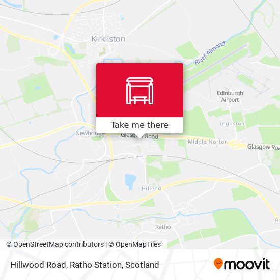 Hillwood Road, Ratho Station map
