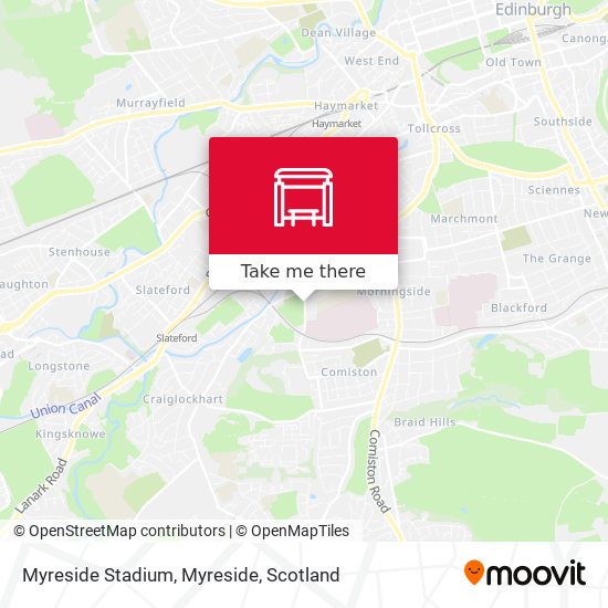 Myreside Stadium, Myreside map