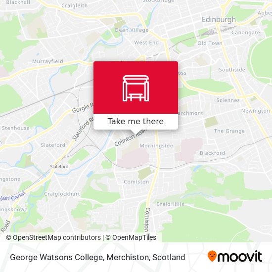 George Watsons College, Merchiston map