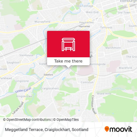 Meggetland Terrace, Craiglockhart map