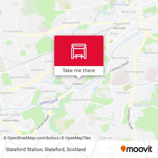 Slateford Station, Slateford map