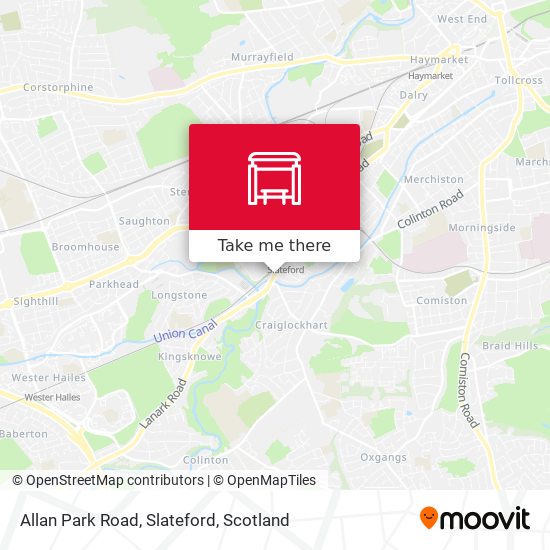 Allan Park Road, Slateford map