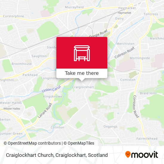 Craiglockhart Church, Craiglockhart map
