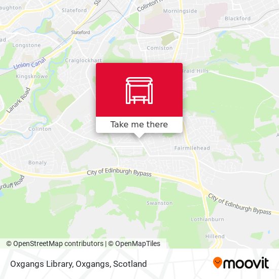 Oxgangs Library, Oxgangs map