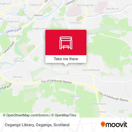 Oxgangs Library, Oxgangs map