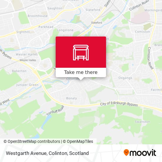 Westgarth Avenue, Colinton map