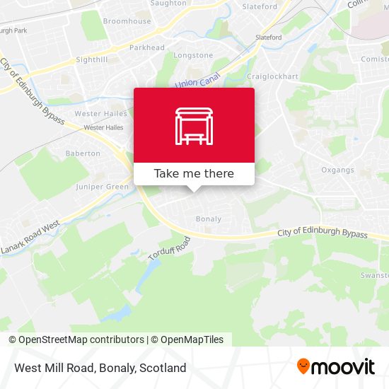 West Mill Road, Bonaly map