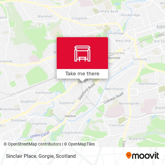 Sinclair Place, Gorgie map