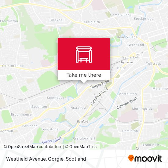 Westfield Avenue, Gorgie map