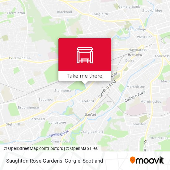 Saughton Rose Gardens, Gorgie map