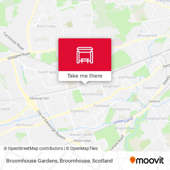Broomhouse Gardens, Broomhouse map