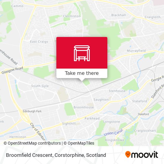 Broomfield Crescent, Corstorphine map