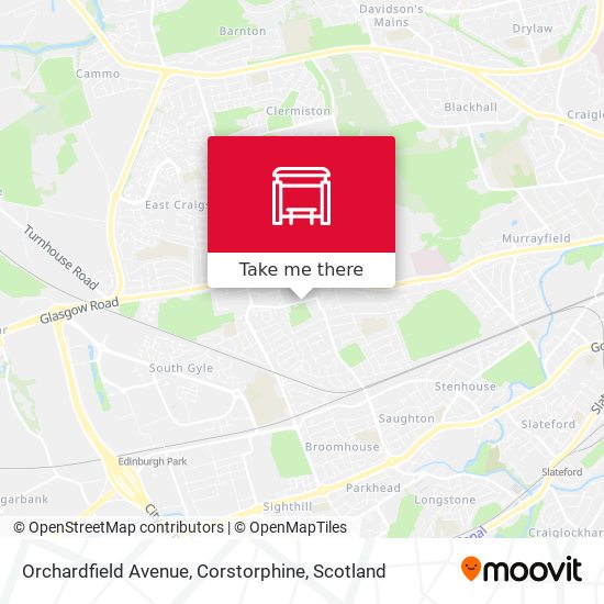 Orchardfield Avenue, Corstorphine map