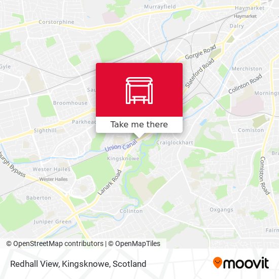 Redhall View, Kingsknowe map