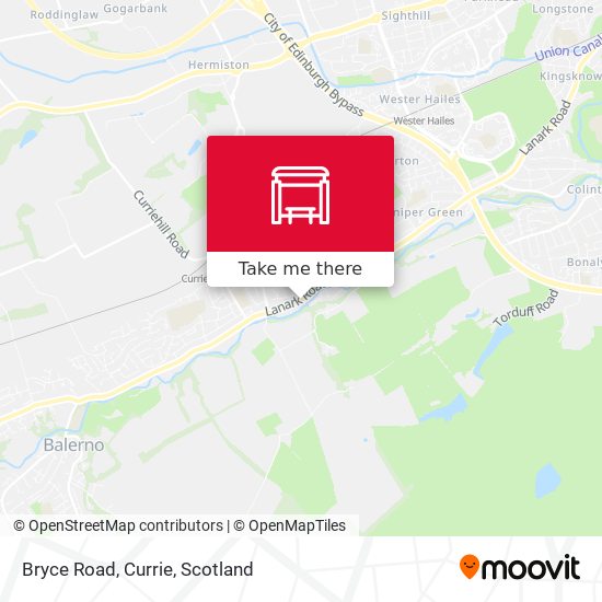Bryce Road, Currie map