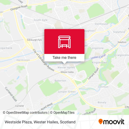 How to get to Westside Plaza, Wester Hailes in Scotland by Bus or Train?