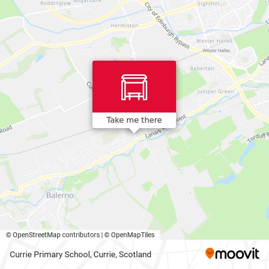 Currie Primary School, Currie map