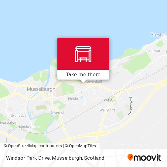 Windsor Park Drive, Musselburgh map