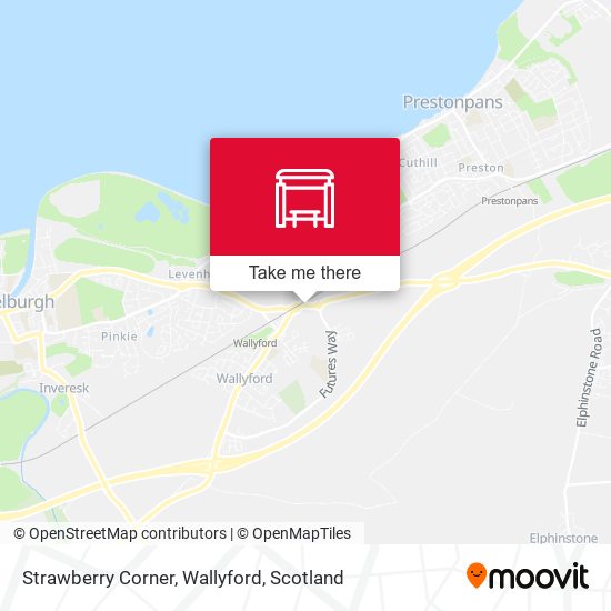 Strawberry Corner, Wallyford map
