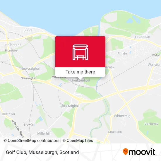 Golf Club, Musselburgh map