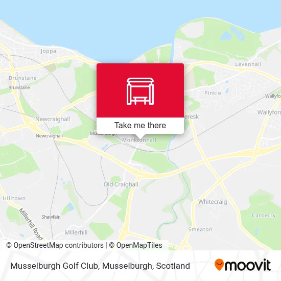Musselburgh Golf Club, Musselburgh map
