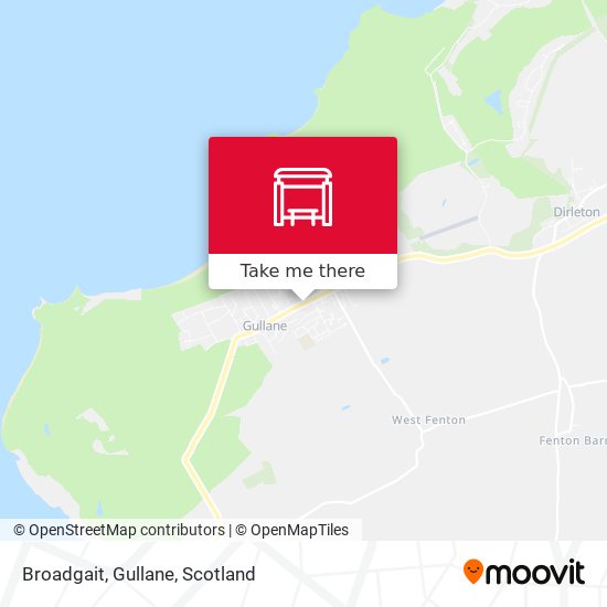 Broadgait, Gullane map