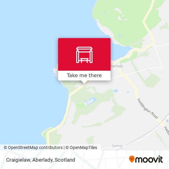 Craigielaw, Aberlady map