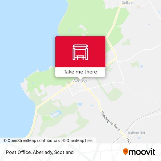 Post Office, Aberlady map