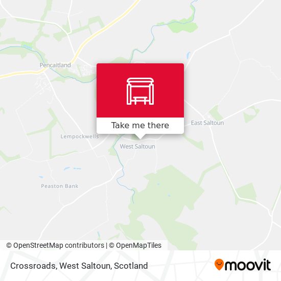 Crossroads, West Saltoun map