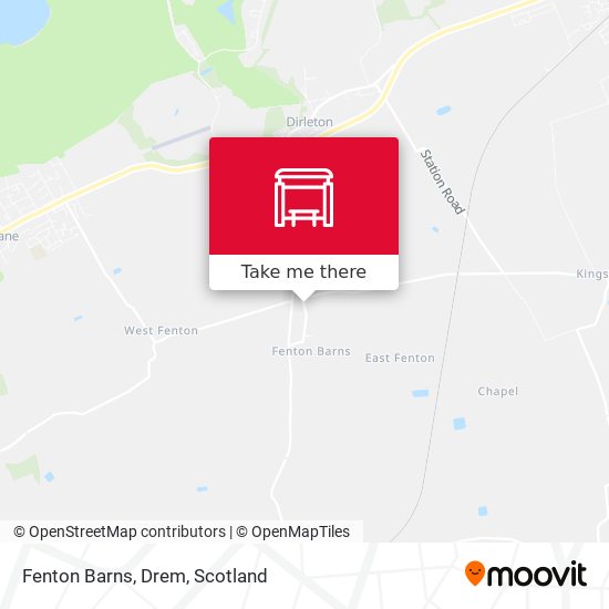Fenton Barns, Drem map
