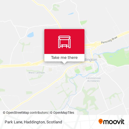 Park Lane, Haddington map