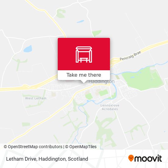 Letham Drive, Haddington map