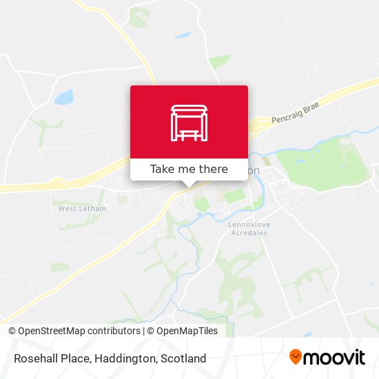 Rosehall Place, Haddington map