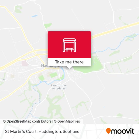 St Martin's Court, Haddington map