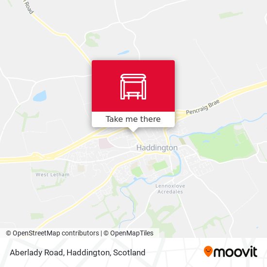 Aberlady Road, Haddington map