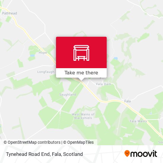 Tynehead Road End, Fala map