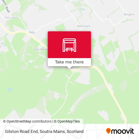 Gilston Road End, Soutra Mains map