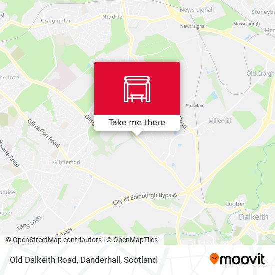Old Dalkeith Road, Danderhall map