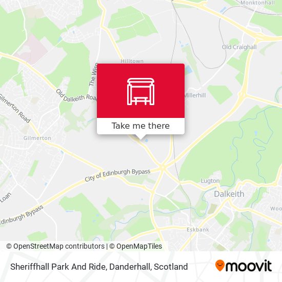 Sheriffhall Park And Ride, Danderhall map