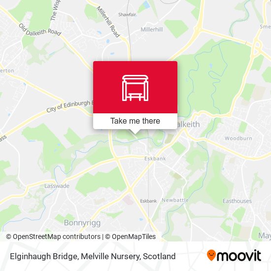 Elginhaugh Bridge, Melville Nursery map