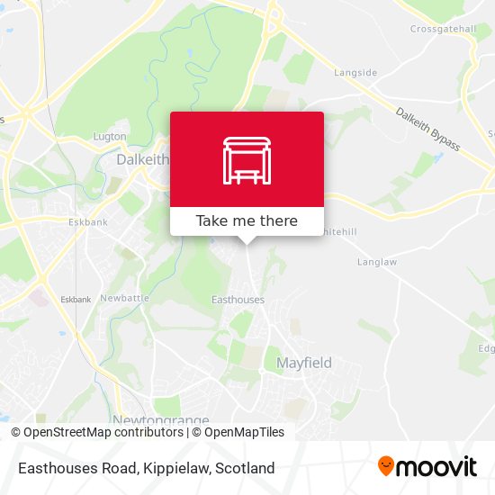 Easthouses Road, Kippielaw map