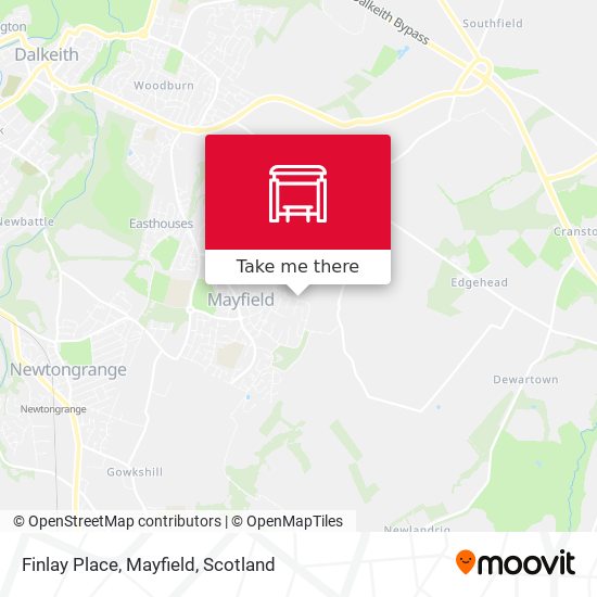 Finlay Place, Mayfield map