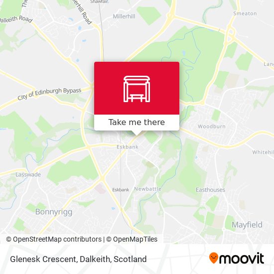 Glenesk Crescent, Dalkeith map
