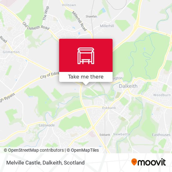 Melville Castle, Dalkeith map