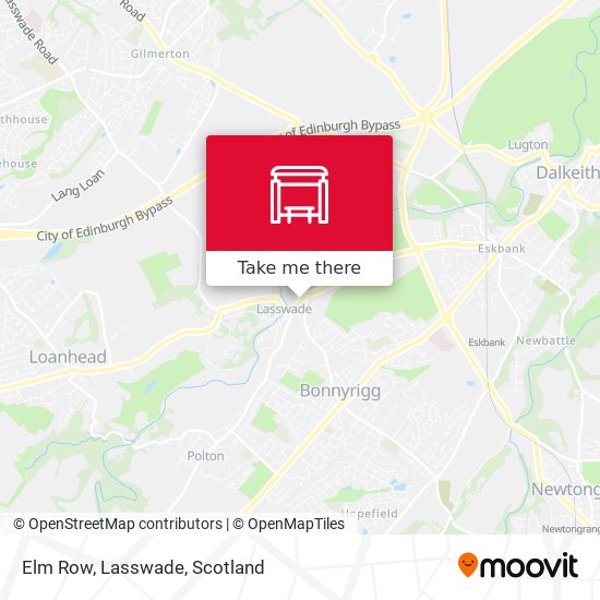 Elm Row, Lasswade map