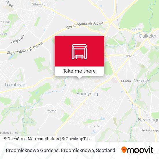 Broomieknowe Gardens, Broomieknowe map