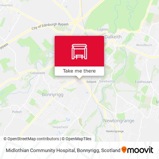 Midlothian Community Hospital, Bonnyrigg map