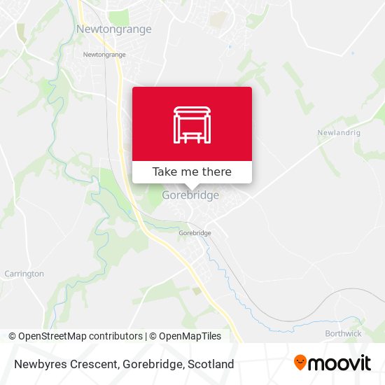 Newbyres Crescent, Gorebridge map