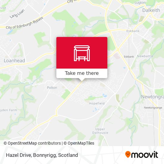 Hazel Drive, Bonnyrigg map