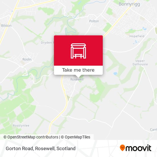 Gorton Road, Rosewell map